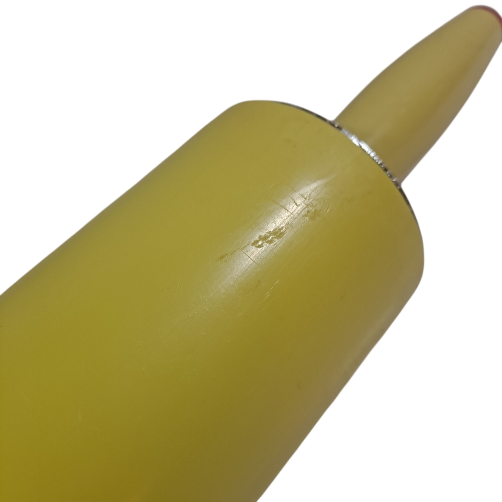 Vintage Melamine Yellow Rolling Pin With Red Handles Potato Masher - Picture 7 of 12
